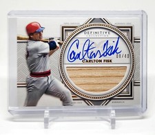 CARLTON FISK 2022 TOPPS DEFINITIVE COLLECTION BAT RELIC AUTOGRAPH AUTO /40 HOF