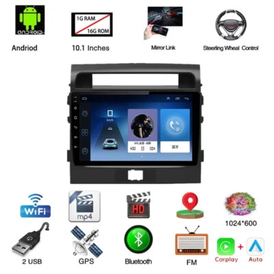 Android Car Radio For 07-15 Land Cruiser 200 Multimedia Navigation GPS Carplay - Image 1 of 4