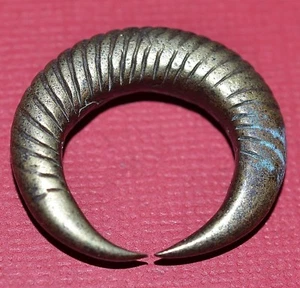 Antiker afrikanischer Tuareg Stamm Spirale Twist Metall Ring Niger Afrika Ringgröße 6,75 - Bild 1 von 6