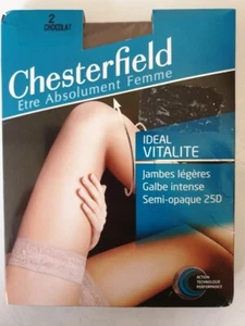CHESTERFIELD BAS UP IDEAL VITALITE SEMI OPAQUE 25 DEN TAILLE 2 COULEUR CHOCOLAT - Imagen 1 de 2