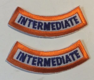 (2) Parche basculante inferior INTERMEDIO - AZUL NARANJA sobre blanco para paramédico - Imagen 1 de 3