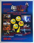 FLYER jeu d'arcade Fatal Fury Wild Ambition original rétro vintage promo Neo Geo