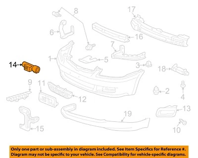 Componentes de parachoques Honda OEM 02-16 Accord Crosstour - Sensor de temperatura 80525S30941 Foto 1 de 2