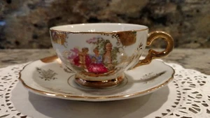 VINTAGE CHINA TEA CUP & SAUCER WITH GOLD TRIM MARKED "G" JAPAN - Picture 1 of 12