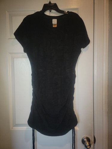 UNDERCOVER Abito Victoria's Secret ROSA nero S S Terry con lati increspati nuovo con etichette XL MSRP $49 95