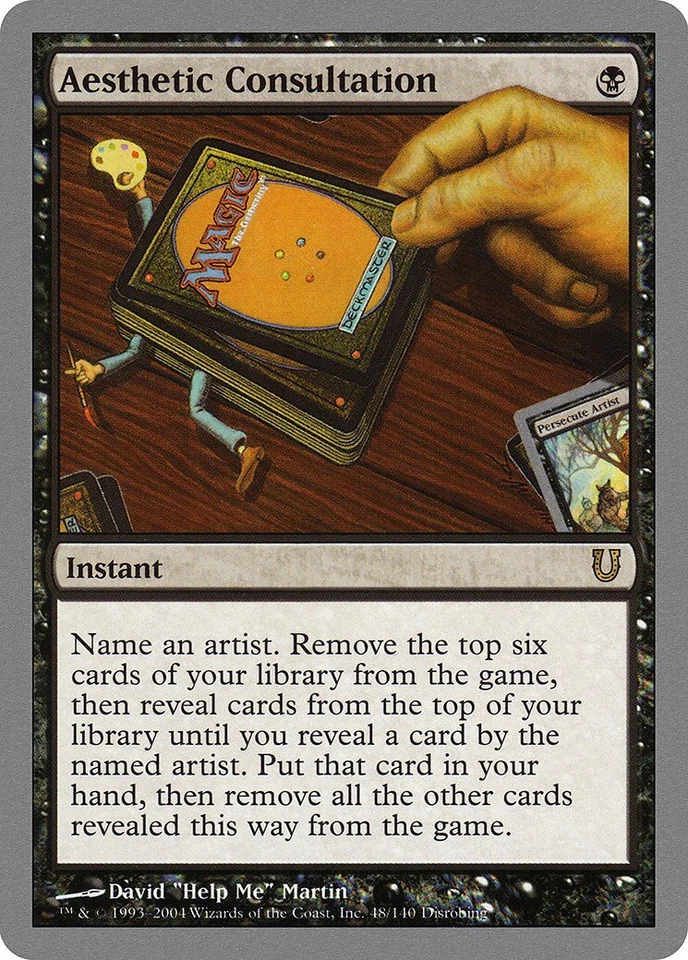 Aesthetic Consultation Unhinged PLD Black Rare MAGIC GATHERING CARD ABUGames - Image 1 of 1