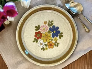 SET OF 5 MIKASA STONE MANOR FLORIBUNDA F5813 DESSERT SALAD PLATES STONEWARE - Picture 1 of 10