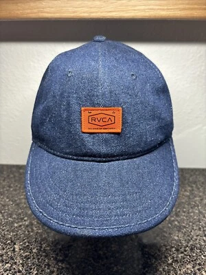 Gorra gorra RVCA para hombre con cierre de correo índigo de mezclilla 6 paneles con correa Foto 1 de 4