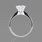 0.30 CT F/SI1 Solitaire Round Cut Diamond Engagement Ring 18K White Gold