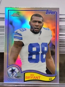 2015 Topps Chrome Mini Dez Bryant 60th Anniversary Prizm Refractor /50 *Y23 - Picture 1 of 3