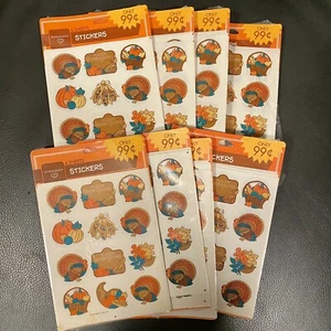 Vintage Hallmark Thanksgiving Aufkleber 5 neue Pakete Vintage Herbst Autumn - Bild 1 von 2