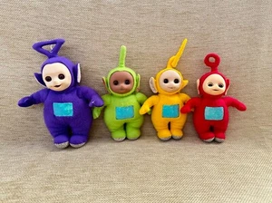 4 x Full Set Vintage Teletubbies 1996 Soft Toys Open Close Eyes Lala Dipsy Tinky - Picture 1 of 23