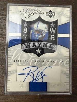 Reggie Wayne 2003 Upper Deck UD Patch Collection - Signature Patches #SP-RW - Image 1 of 2