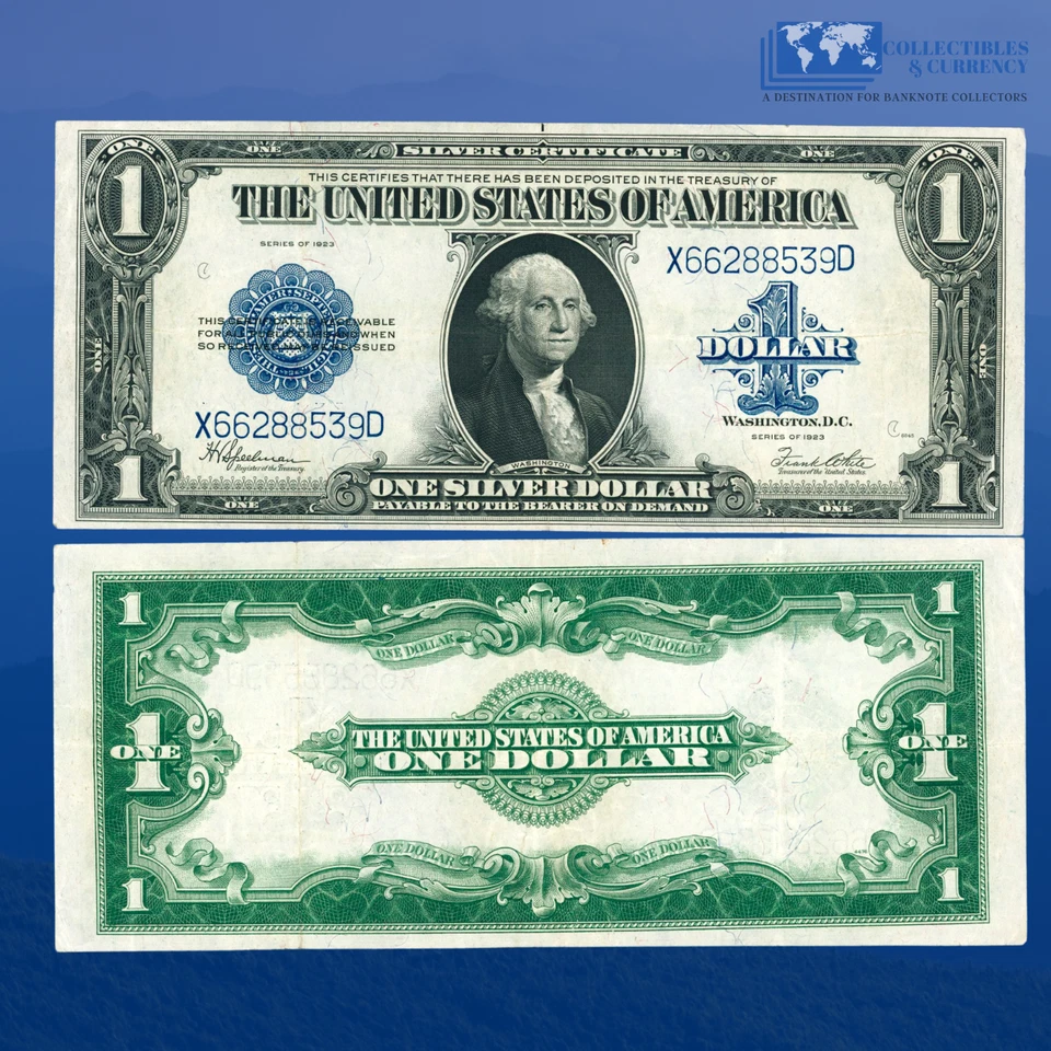 1923 $1 Silver Certificate Large Size "HORSEBLANKET", VF+ Condition #88539 - Image 1 of 1