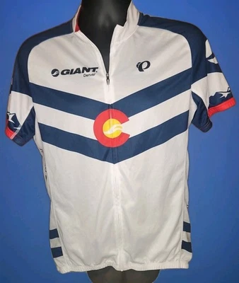 Official Pearl Izumi Brand Men's White Colorado Logo Cycling Jersey Size XL - Image 1 of 3