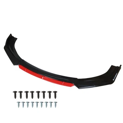 LABLT Lip Spoiler Black 2 layer Front Bumper Splitter Protector Universal Car - Image 1 of 4