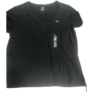 Levis T-Shirt Damen schwarz XL V-Ausschnitt uni - Bild 1 von 4