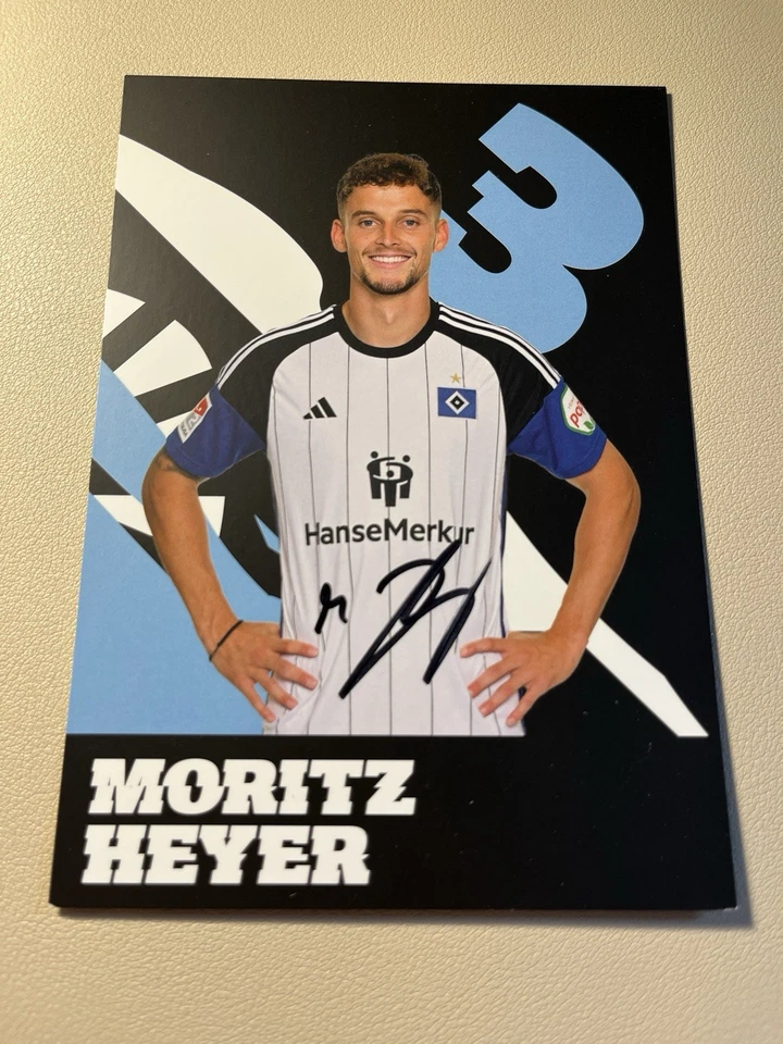 Hamburger SV HSV Autogrammkarte Moritz Heyer Handsigniert - Bild 1 von 1