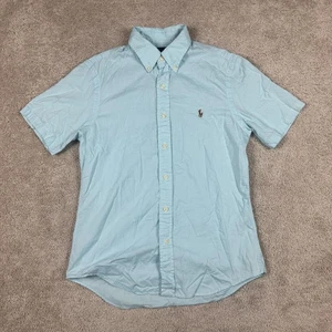 Ralph Lauren Shirt Mens Medium Light Blue Chambray Oxford Slim Fit Button-Down - Picture 1 of 10