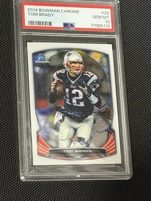 Tom Brady 2014 Bowman cromo PSA10 GEMA ¡COMO NUEVO!  CABRA Foto 1 de 2