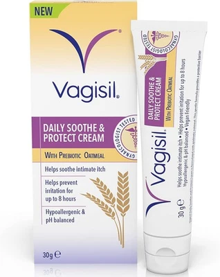 Vagisil Daily Soothe & Protect Cream For Women & Sensitive Skin With Natural 30g