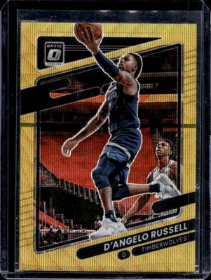 Donruss Optic D Angelo Russell Gold Wave Prizm #56 Timberwolves 2021-22 Foto 1 de 2