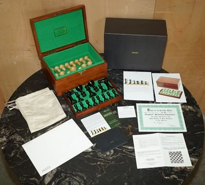 JUMBO JAQUES LTD EDITION 1850 STAUNTON CHESSMAN CHESS SET INC CERTIFCATES ETC - Image 1 of 4
