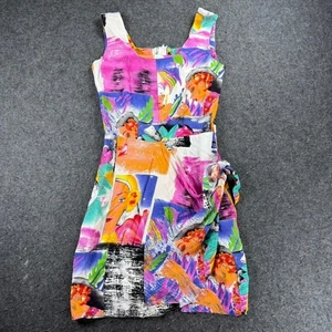 Abito Jams World senza maniche mini stampa grafica multicolore festa vacanze - Foto 1 di 7