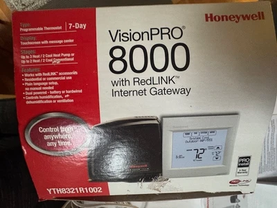 Honeywell VisionPRO 8000 con puerta de enlace de Internet RedLINK (YTH8321R1002) y EIM Foto 1 de 4