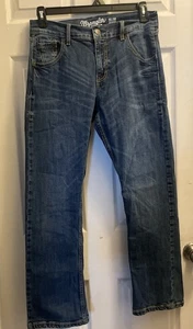 Wrangler Retro Slim Boot Jeans Mens sz 30/30 Med Wash Western Cowboy - Picture 1 of 9