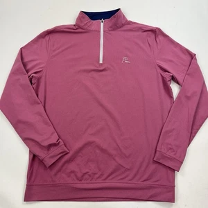 Rhoback 1/4 Zip Performance Pullover Langarm Golfshirt Gr. Medium pink/rot - Bild 1 von 7