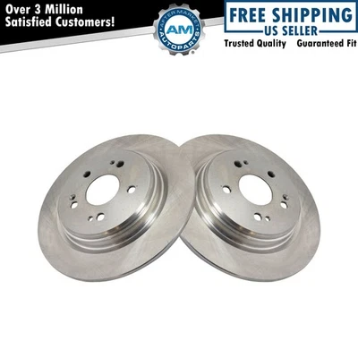 Rear Brake Rotors Set Solid For 2015-2020 Acura TLX 2017-2022 Honda CR-V - Image 1 of 3
