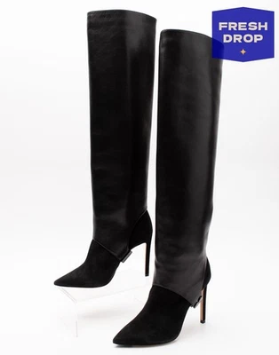 PVP €1995 JIMMY CHOO Botas Convertibles de Cuero Hurley US5 UK2 EU35 Tacón Negro Foto 1 de 4