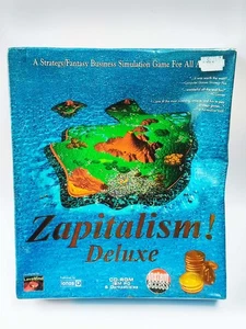 1997 FACTORY SEALED PC BIG BOX GAME - ZAPITALISM! DELUXE - GREAT CONDITION - Picture 1 of 7