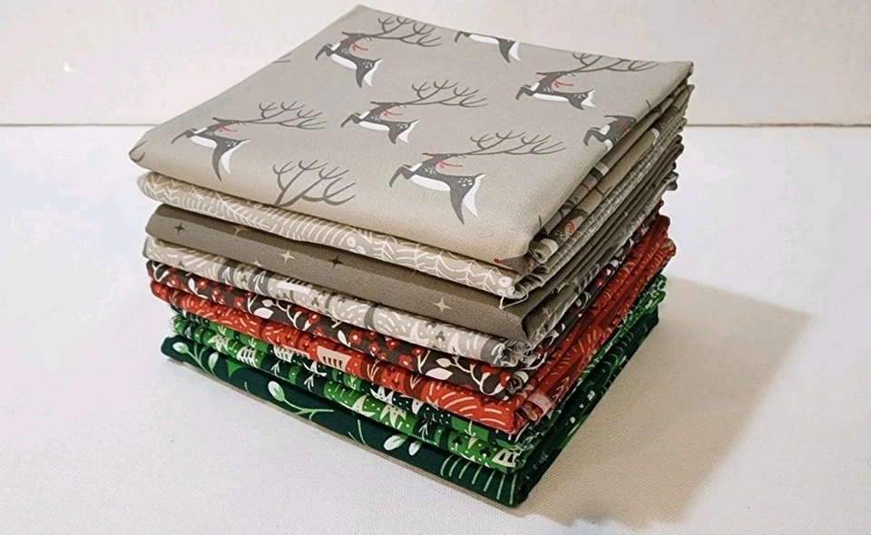 Christmas Quilting Cotton Fabric 1/2 yd. Bundle,  Northern  Light, 9 Pieces  - Image 1 of 4