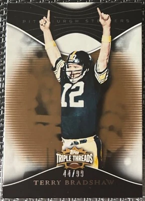 🔥2009 Topps Triple Threads #91 GOLD PARALLEL Terry Bradshaw SP #d /99 🔥RARE! - Image 1 of 2
