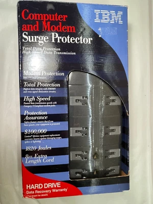 IBM Computer & Modem 8 Outlet Power Strip Surge Protector - New Old Stock - Image 1 of 4