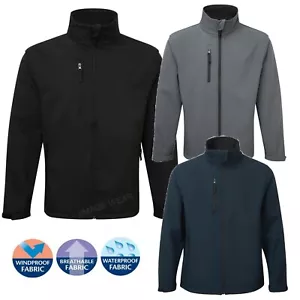 Men's Fortress Soft Shell Fleece Lined Waterproof Windproof Outdoor Work Jacket - Picture 1 of 7