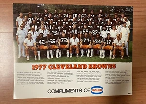 Póster de imagen del equipo Cleveland Browns 1977 12 X 9 de colección papel de tarjeta dura equipo de la NFL - Imagen 1 de 1