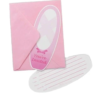 Ballerina TuTu Much Fun Party Invitations - Birthday Party Supplies - Picture 1 of 1