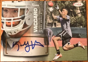 2013 SAGE Autographs Silver Kenny Vaccaro #56 Texas Longhorns - Picture 1 of 2