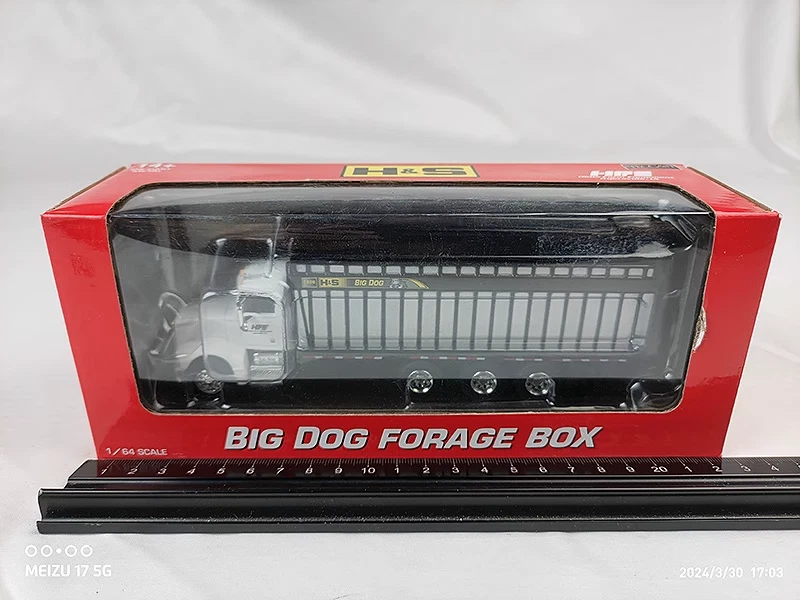 H&S White Peterbilt with Big Dog Forage Box "Helle Farm" 1/64 Scale, NIB - Image 1 of 4