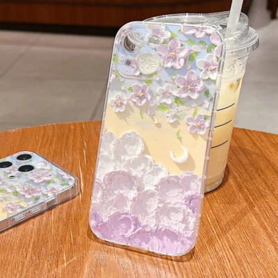 Shockproof Flowers Phone Case For iPhone 15 14 13 Pro Max 12 11 XR XS Soft Cover - Image 1 of 4