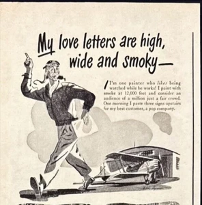 Sanka Coffee Aircraft Smoke Writer Vintage Print Ad 1945 - Picture 1 of 7
