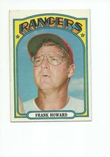FRANK HOWARD 1972 Topps Baseball card #350 Texas Rangers EX/EX+