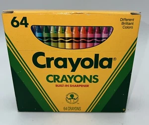 1998 Neu Crayola Box 64 Buntstifte eingebauter Anspitzer Binney Smith Farben nicht mehr produziert - Bild 1 von 10