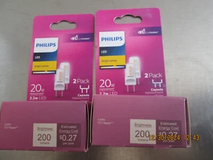 (2) Philips 20W Equivalent T4 G8 Bi-Pin Base LED Special Light Bulb 2 PACK X 2 - Picture 1 of 3
