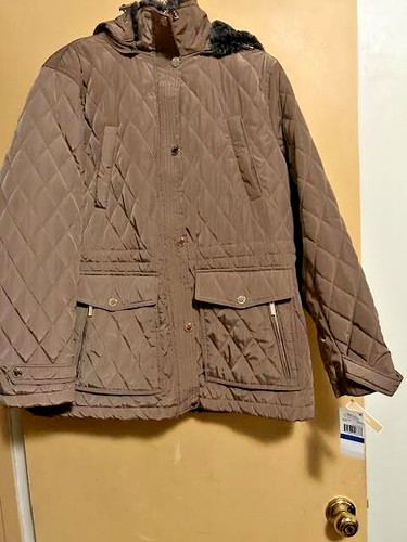 Cappotto trapuntato donna Michael Kors taglia XL nuovo con etichetta colore: tartufo
