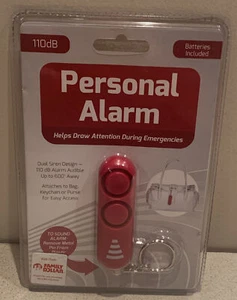 Personal Safety Alarm Audible Up to 600' Away Warning Siren Alarm Red Key Chain - Picture 1 of 4
