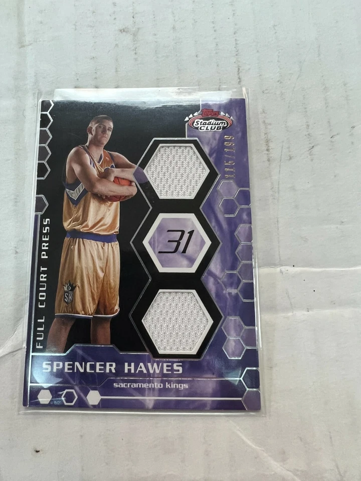 Spencer Hawes 2007-08 Stadium Club Dual Jersey Card #FCPDR-SH Serial #115/199 - Image 1 of 1